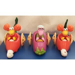 Vintage Fraggle Rock McDonald's Toys Set Of 3 Vehicle Figures